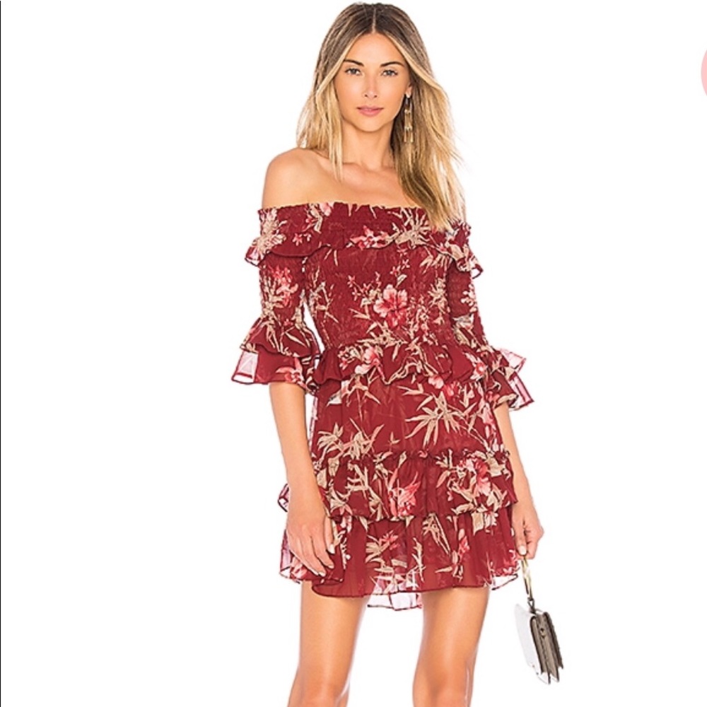 Misa Los Angeles Rima Dress in Red Floral